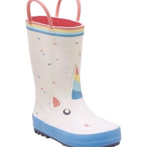 CAT & JACK SELENE UNICORN PRINT UNISEX TODDLER RAIN BOOTS - 5